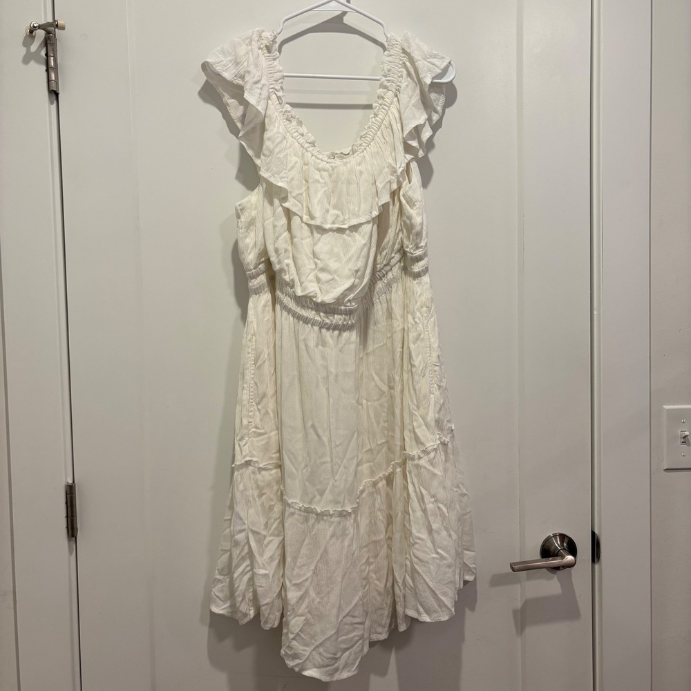 Tommy Bahama Caicos Crinkle OTS Short Dress White XL SW621020
